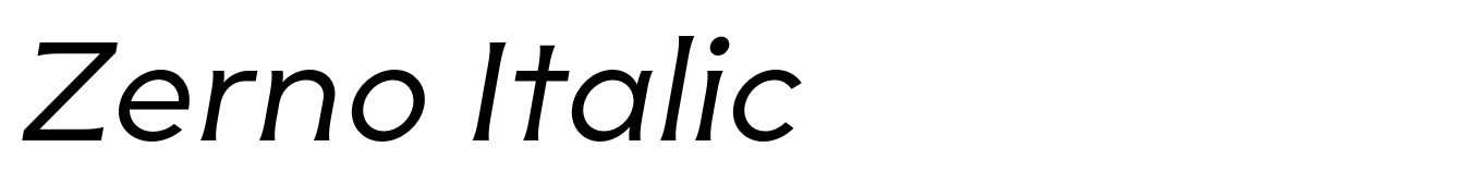 Zerno Italic